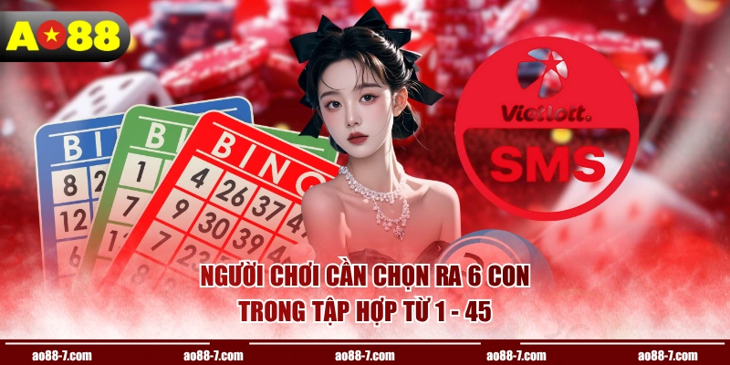 Người chơi cần chọn ra 6 con trong tập hợp từ 1 - 45